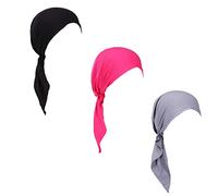 Lot de 3 Foulards Chimio pré-noués pour Femme (Style 6 Long), Taille Unique