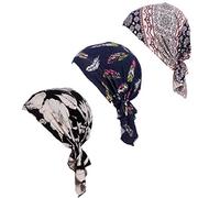 Lot de 3 Foulards Chimio pré-noués pour Femme (Style 6 Long), Taille Unique