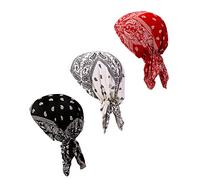 Lot de 3 Foulards Chimio pré-noués pour Femme (Style 6 Long), Taille Unique