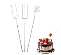 Lot de 3 Fourchettes à Chocolat en Acier Inoxydable - Ustensiles de Trempage Professionnels pour Fondue, Pralines et Décoration de Desserts, Inclus Pique a Fondue 2 Dents, 3 Dents et Spirale