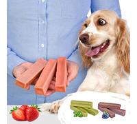 Lot de 3 friandises naturelles à mâcher pour chien | Friandise au fromage | Saveur fraise | Faible teneur en gras | Longue durée | Sain