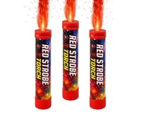 Lot de 3 Fumigènes Feu de Bengale Rouge - Flamme Vive - Durée 80s - Allumage à Mèche - Idéal Événements, Sports, Supporters, Effets Visuels - Catégorie F1