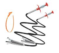 Lot de 3 Furet Deboucheur Canalisation (200cm/90cm/50cm) pour déboucher l'évier, les toilettes et les canalisations, Furet Plomberie, FHISKUNYU