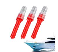Lot de 3 fusées éclairantes de signalisation pour bateau, filets de pêche, radeaux de sauvetage et bouées, signaux portatifs (rouge)