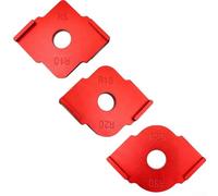 Lot de 3 gabarits de défonceuse pour le travail du bois, guides de rayon d'angle en alliage d'aluminium avec options R5 R10 R15 R20 R25 R30, finition rouge anodisée, pour précision usinée CNC