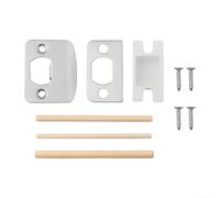 Lot de 3 gâches de serrure de porte avec cale d'espacement, kit de restauration de loquet de porte de type D, construction en acier inoxydable, sécurité améliorée et verrouillage lisse, pour