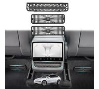 [Lot de 3] GAFAT Tesla Model Y Juniper 2025 2026 Couvercle de Protection pour Grille d'Aération de Voiture, Model Y 2025 Protection de Sortie d'Air de Climatisation Sous le Siège & Deuxième Rangée