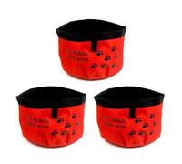 Lot de 3 gamelles de voyage pliables pour animaux de compagnie - Économie d'espace - Pour nourrir et hydrater les animaux de plusieurs tailles - Avec clip - Portable pour les voyages