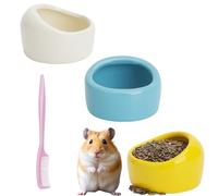 Lot de 3 Gamelles en Céramique pour Hamster Anti-Morsures Syrien Gerbilles Souris Rats Mangeoire Hamster Cochon d'Inde Rat Gerbille