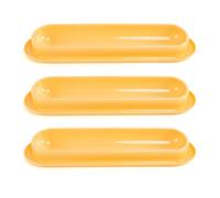 Lot de 3 gamelles longues pour chats avec fond antidérapant pour l'eau, facile à laver, moustaches humides, fatigue