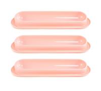 Lot de 3 gamelles longues pour chats avec fond antidérapant pour l'eau, facile à laver, moustaches humides, fatigue