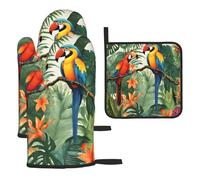 Lot de 3 gants de four et maniques antidérapants, gants de four à micro-ondes, gants de cuisine et maniques de cuisinier, gants de cuisson au four, grillades, barbecue