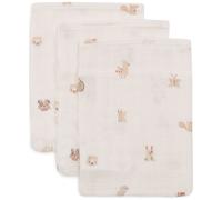 Lot de 3 gants de toilette en gaze de coton Animal Friends