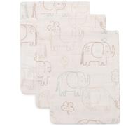 Lot de 3 gants de toilette en gaze de coton Elephant Tales