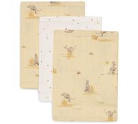 Jollein Gants de toilette bébé - Kangaroots - lot de 3-15 x 20 cm - mousseline - 100% coton - gants de toilette bébé - certifiés OEKO-TEX