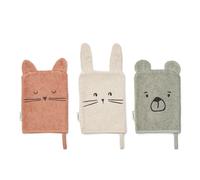 Lot de 3 gants de toilette Sylvester Dove Blue Mix