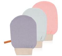 Lot de 3 gants exfoliants exfoliants pour le corps, massage, exfoliation, massage, exfoliant, gants de douche, gants de hammam pour le corps, le spa à la maison, le bain et le sauna