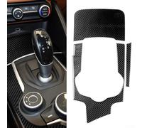 Lot de 3 garnitures de panneau de console en fibre de carbone pour Alfa Romeo et Giulia, ensemble de housses de décoration intérieure robustes en ABS résistant aux rayures