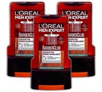 Lot de 3 gels douche Barber Club pour homme - 3 x 250 ml