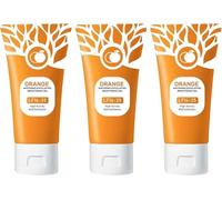 Lot de 3 gels exfoliants orange pour le visage et le corps - Exfoliant pour le visage - Exfoliant pour le visage et le corps - Nettoyage en profondeur - Exfoliant hydratant pour un soin de la peau en