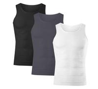 Lot de 3 Gilet de Mise en Forme Ionique, Nouveau Débardeur de Compression pour Hommes, Gilet de Modelage du Corps À Compression Ionique