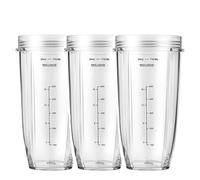 Lot De 3 Gobelets De Rechange De 710 Ml (24 Oz) For Blender, Compatibles Avec Les Modèles Ninja, Auto-IQ Séries BL450/480, BL682, BL2012 Et BN801