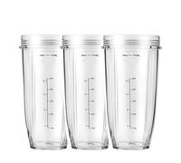 Lot De 3 Gobelets De Rechange For Blender (710 Ml), Compatibles Avec Les Modèles Ninja, Auto-IQ Séries BL450/480, BL682, BL2012 Et BN801.