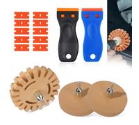 Lot de 3 gommes à film avec adaptateur - Pour enlever les résidus de colle