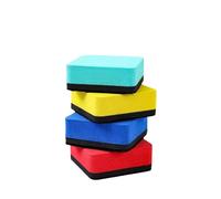 Lot de 3 gommes en feutre EVA for tableau blanc, fournitures de bureau, marqueur magnétique bicolore, nettoyant carré for tableau noir, for salle de réunion, école(Magnetic 3pcs)