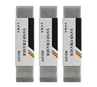 Lot de 3 gommes rectangulaires non abrasives et résistantes aux taches pour la calligraphie, la préparation aux examens, le dessin , 6,5 x 1,5 cm
