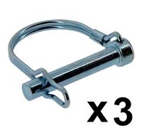 Lot de 3 goupilles de fixation pour mèches de tarière