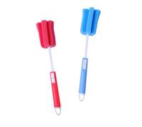 Lot de 3, Goupillon à Long Manche en Éponge, pour Verre et Tasse | Nettoyage Domestique, Prise Facile, Protège le Récipient, Format Pratique, Usage Quotidien Couleur Aléatoire