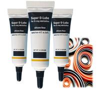 Lot de 3 graisses de silicone pour joints toriques, spray silicone blanc, lubrifiant au lithium blanc, substitut de lubrifiant en caoutchouc, graisse polydiméthylsiloxane de plombier, siloxane