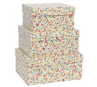 >Lot de 3 grandes boîtes-cadeaux fantaisie Florentia tailles assorties Kartos