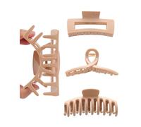 Lot de 3 grandes pinces à cheveux pour femme - Pour cheveux fins, épais et bouclés - 11,9 cm - Antidérapantes - Mat - Jumbo - Kaki