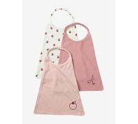 Lot de 3 grands bavoirs lot rose TU