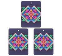 Lot de 3 grands désodorisants carrés à suspendre pour voiture, maison, bureau, style blanc
