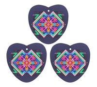 Lot de 3 grands désodorisants de voiture à motif de couleur fluo, cartes parfumées durables pour voiture, maison, bureau, style blanc
