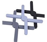 Lot de 3 grands dessous de plat pliables en silicone en forme de croix pour casseroles et poêles chaudes, dessous de plat en silicone pour fer à repasser chaud