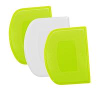 Lot de 3 grattoirs à pâte, grattoir à pâte, coupe-pâte, outil de lissage pour pain, pizza et gâteau (vert, blanc)