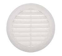 Lot de 3 Grille ronde pour gaine et PVC avec moustiquaire Ø100 Blanc Blanc