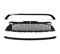 Lot de 3 Grilles de Pare-chocs Avant, Kit de Moulures de Couverture de Pare-chocs Avant Central, Grille de Pare-chocs pour R55 R56 R57 R58 R59 S JCW