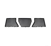 Lot de 3 grilles de protection en maille pour pare-chocs avant pour BMW G87 M2 2023-2025, construction en plastique ABS avec disposition en maille pour optimiser la circulation de l'air (noir mat)