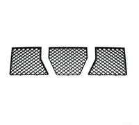Lot de 3 grilles de protection en maille pour pare-chocs avant pour BMW G87 M2 2023-2025, construction en plastique ABS avec disposition en maille pour optimiser la circulation de l'air (noir brillant
