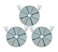 Lot de 3 grilles de protection pour pot de fleurs en plastique ABS avec découpe centrale pour confinement du sol et dissuasion des animaux domestiques (vert)
