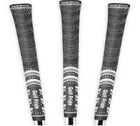 Lot de 3 grips de golf Golf Pride MCC - Grip hybride tous temps - Texture en coton brossé et velours - Technologie d'évacuation de