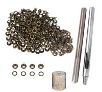 Lot de 3.Grommet Kit de Rivetage avec Emporte-Pièce, Outil de Pose et 100 Rivets de 3 mm pour Vêtements, Travail du Cuir et Scrapbooking - Rondelles non incluses