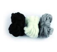 Lot de 3 grosses laines à tisser - Graine Créative(...) - Noir-blanc-gris Noir-blanc-gris G