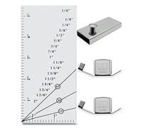 Lot de 3 guides de couture magnétiques + 1 règle d'allocation de couture, règle de couture droite et 2 types de jauge de couture perforée de 0,3 à 5,1 cm pour couettes, vêtements et casquettes