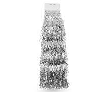 Lot de 3 guirlandes argentées Stanniol Metal Technology - trompeuses - Décorations de Noël (3 x argentées)